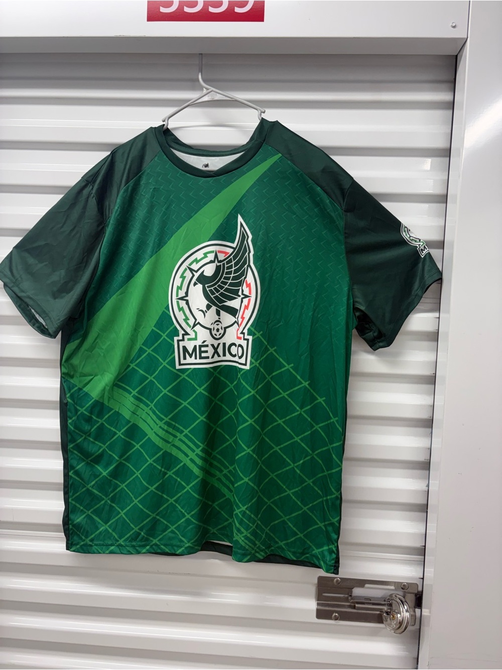 Men's Mexico Soccer Jersey Green Short Sleeve Regular Size XXL Polyester